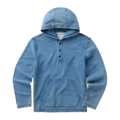 The Baja Pullover in Washed Indigo Terry 1