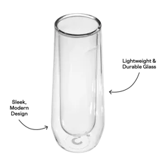 Corkcicle Stemless Flute Glass Set (2)