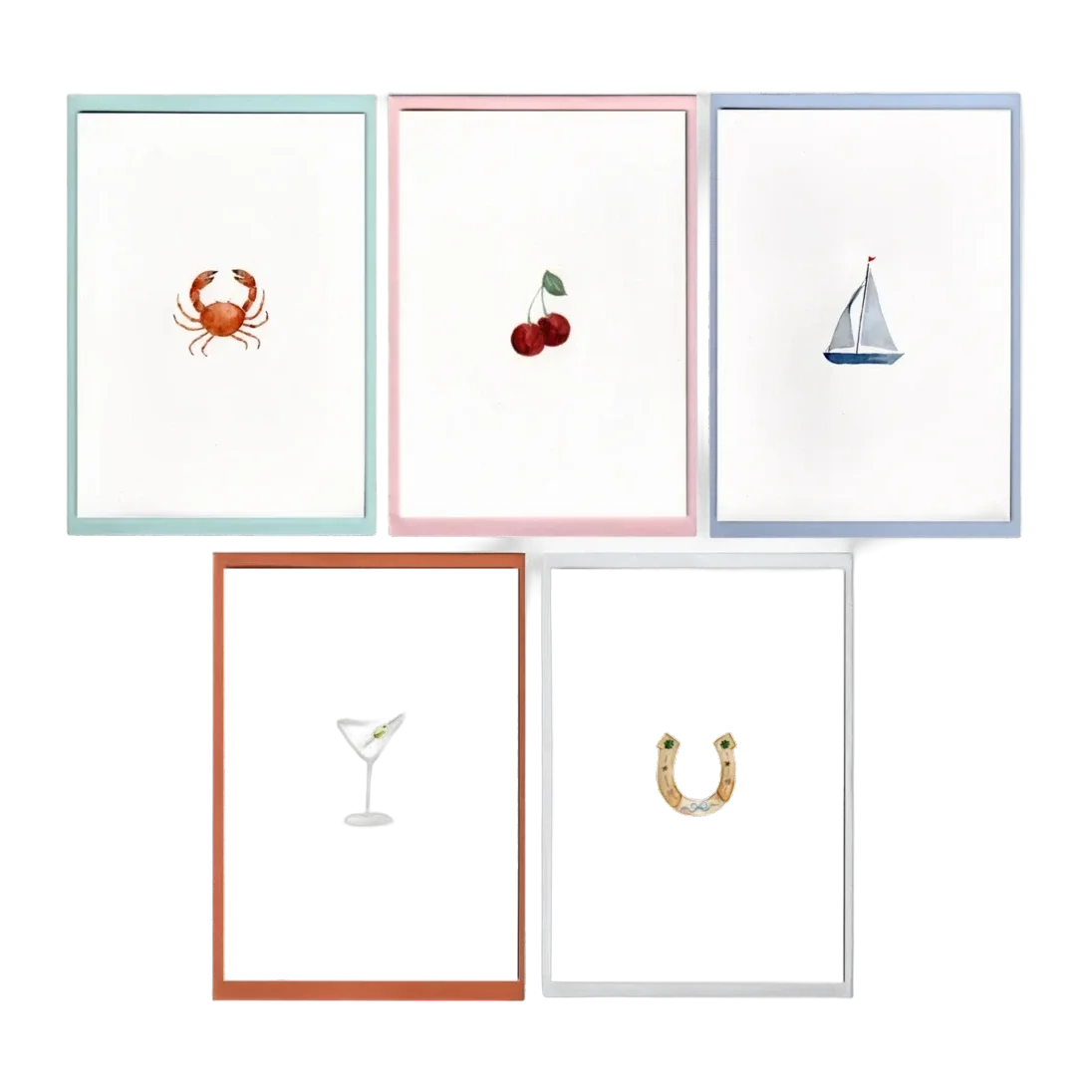 Watercolour Cards Pack of 5