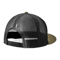 New Era Standard Fit Snapback Trucker Cap in Olive/ Black, back