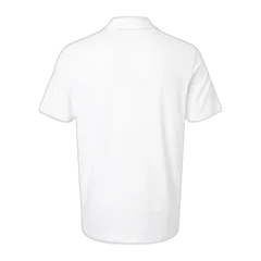 Adidas Textured Stripe Polo in White, back