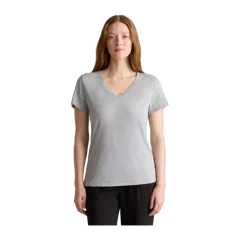 Cotton Modal V-Neck Tee Heather Grey
