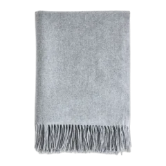 Mongolian Cashmere Throw Heather Grey