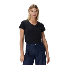 Cotton Modal V-Neck Tee Black