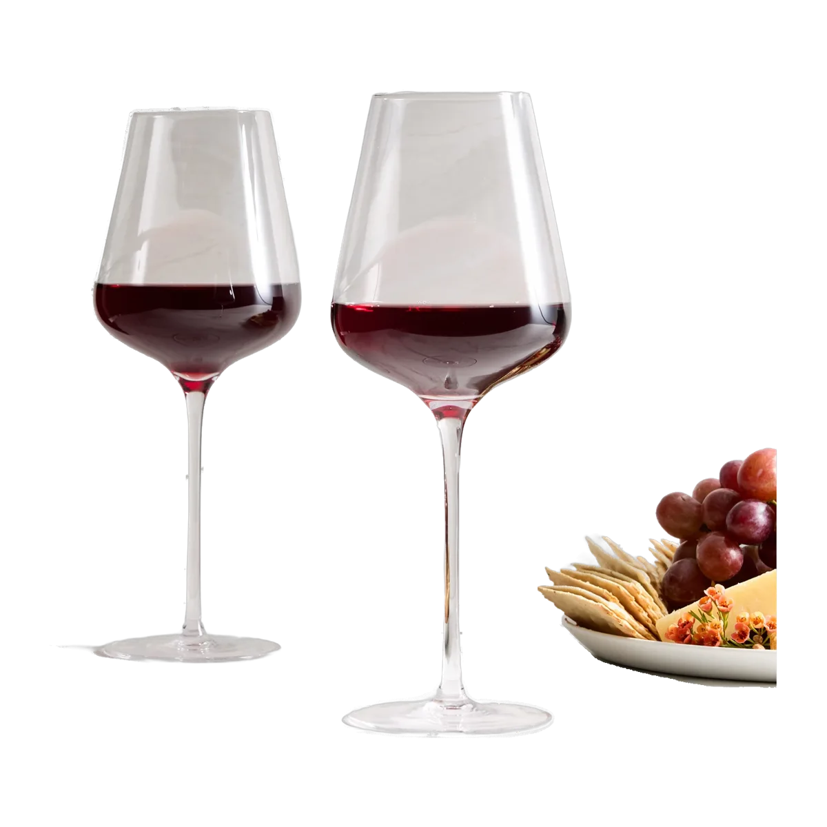 Mouth Blown Red Wine Glass, Set of 4
