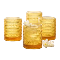 Jupiter Short Glass Tumbler, Set of 6 Amber