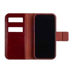 Italian Leather Phone 2-in-1 Folio Case Saddle