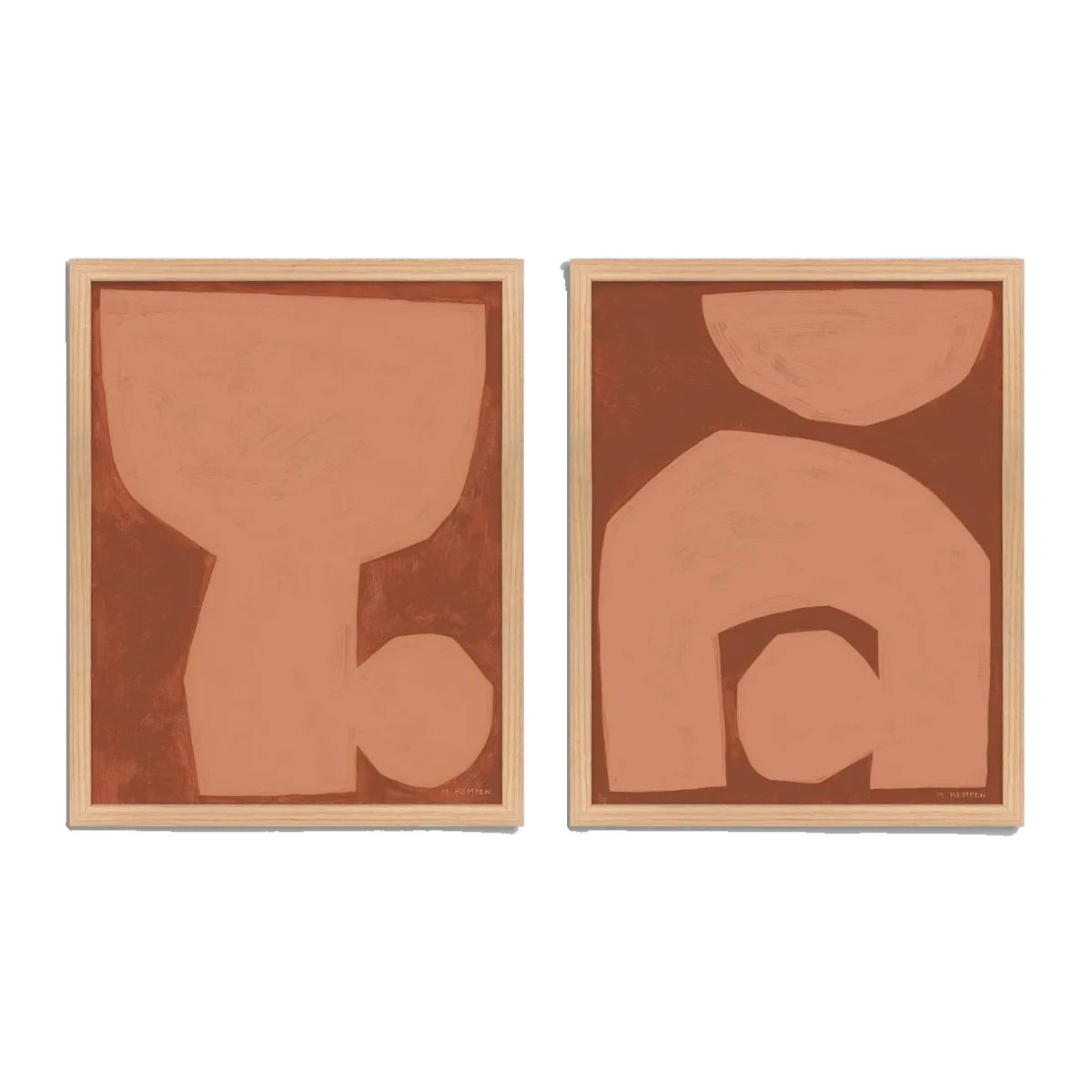 Unit in Terracotta by Michael Kempen (Set of 2)