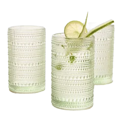 Jupiter Tall Glass Tumbler, Set of 6 Sage