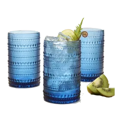 Jupiter Tall Glass Tumbler, Set of 6 Cornflower Blue