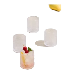 Orbetto Outdoor Acrylic Short Tumbler, Set of 8 Clear