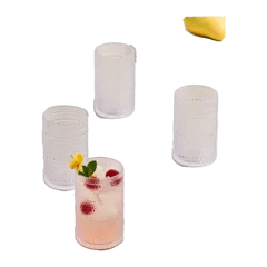 Orbetto Outdoor Acrylic Tall Tumbler, Set of 8 Clear