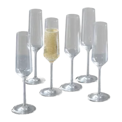 Pure Champagne Flute, Set of 6 No Color