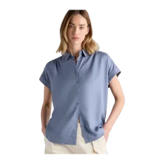 Vintage Wash Tencel Camp Shirt Moonstone Blue