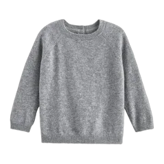 Washable Cashmere Crewneck Sweater Heather Grey
