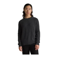 Mongolian Cashmere Waffle Sweatshirt Heather Charcoal