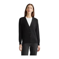Lightweight Cotton Cashmere Cardigan Black