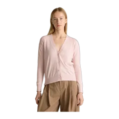 Lightweight Cotton Cashmere Cardigan Sugar Stone