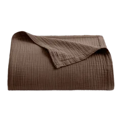 Organic Cotton Gauze Blanket Chocolate