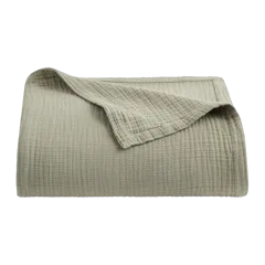 Organic Cotton Gauze Blanket Dried Sage