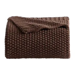 Cotton Fisherman Throw Espresso