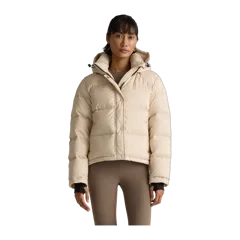 Responsible Down Cropped Puffer Jacket Oatmilk