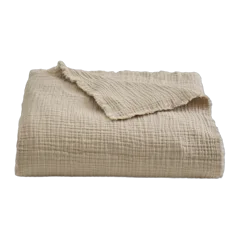 Organic Cotton Gauze Throw Dune
