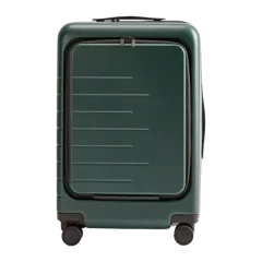 Front Pocket Carry-On Suitcase Dark Green