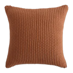 Cotton Fisherman Pillow Cover Terracotta