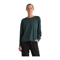 Flowknit Pullover Crew Heather Green