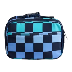 Recycled Lunch Box Blue Checks