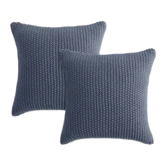 Cotton Fisherman Pillow Cover (Set of 2) Mineral