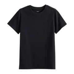 100% Organic Cotton Jersey Short Sleeve Tee Black