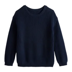 100% Organic Cotton Fisherman Tunic Sweater Navy