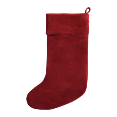 Cotton Velvet Stocking Red