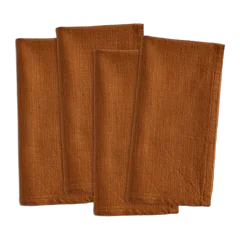 Organic Cotton Napkins, Set of 4 Terracotta