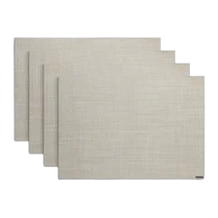 Basketweave Easy-Care Rectangular Placemat, Set of 4 by Chilewich Khaki