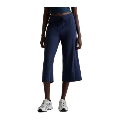 SuperSoft Fleece Cropped Wide Leg Pants Navy