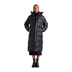 Responsible Down Long Puffer Jacket Shiny Black