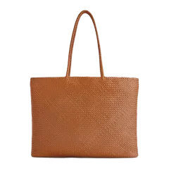Siena Handwoven Tote Cognac