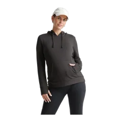 SuperSoft Fleece Maternity & Nursing Hoodie Black