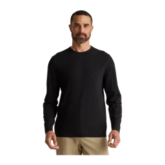 100% Pima Cotton Luxe Touch Long Sleeve Tee Bold Black