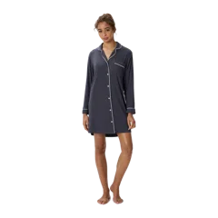 Bamboo Jersey Sleep Shirt Graphite
