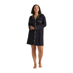 Bamboo Jersey Sleep Shirt True Black