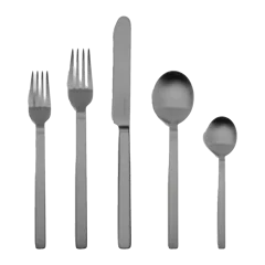 Stile Flatware 20-Pc Set Brushed Black
