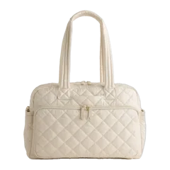 Transit Quilted Duffle Bag Linen White