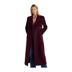Wool Cashmere Tailored Long Coat Winetasting