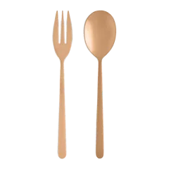 Linea 2-Pc Serving Utensil Set by Mepra Brushed Bronze