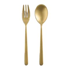 Linea 2-Pc Serving Utensil Set by Mepra Brushed Gold