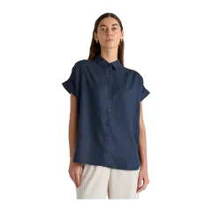 Vintage Wash Tencel Camp Shirt Midnight Blue